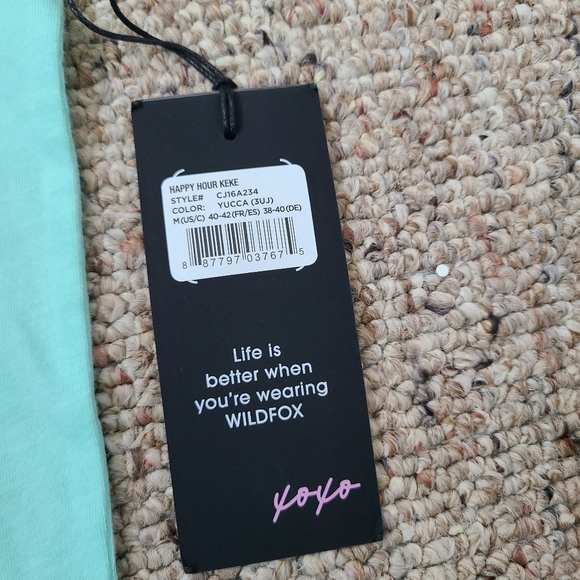 NWT Mint/Yucca Wildfox Tacos & Margs Short Sleeve T Shirt Medium - Picture 6 of 7